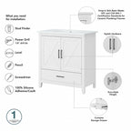 Meuble-lavabo Key West 32 W avec lavabo par Bush Furniture