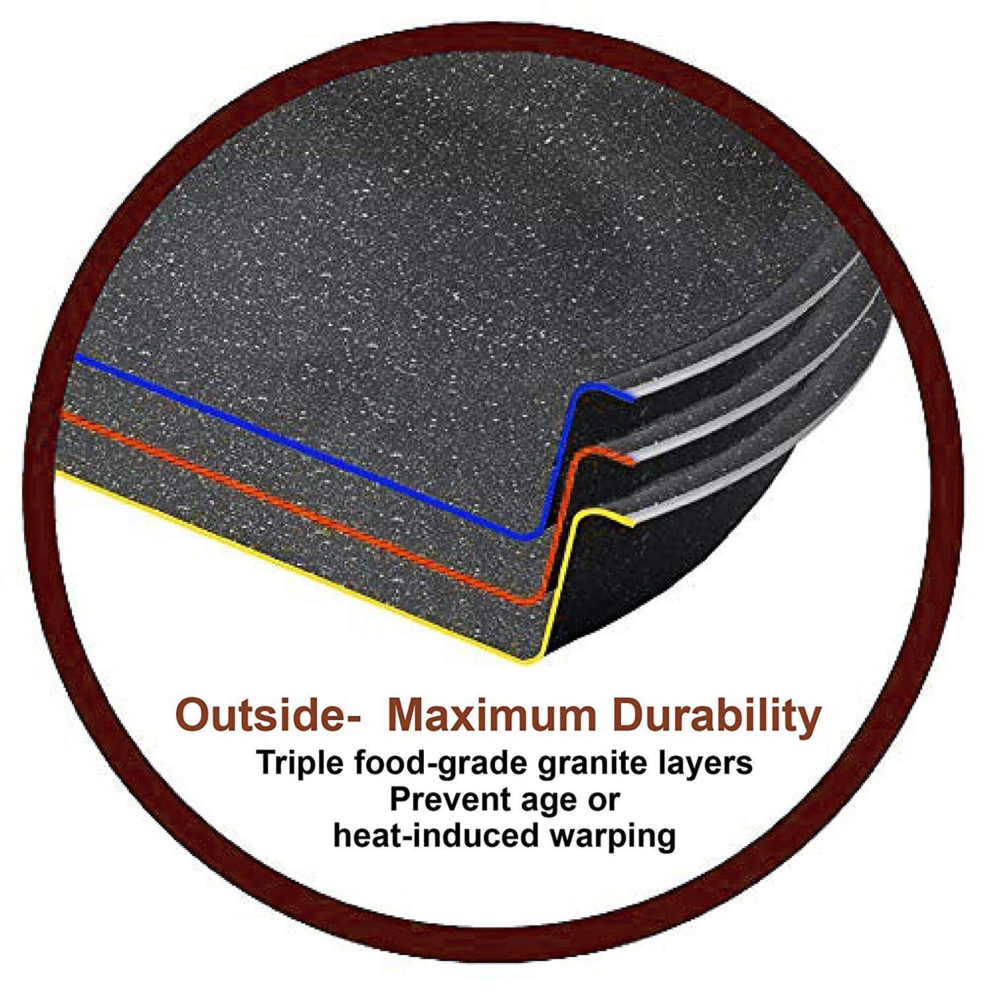 Batterie de cuisine en granit, poêles et casseroles antiadhésives, 12/15/30 pièces