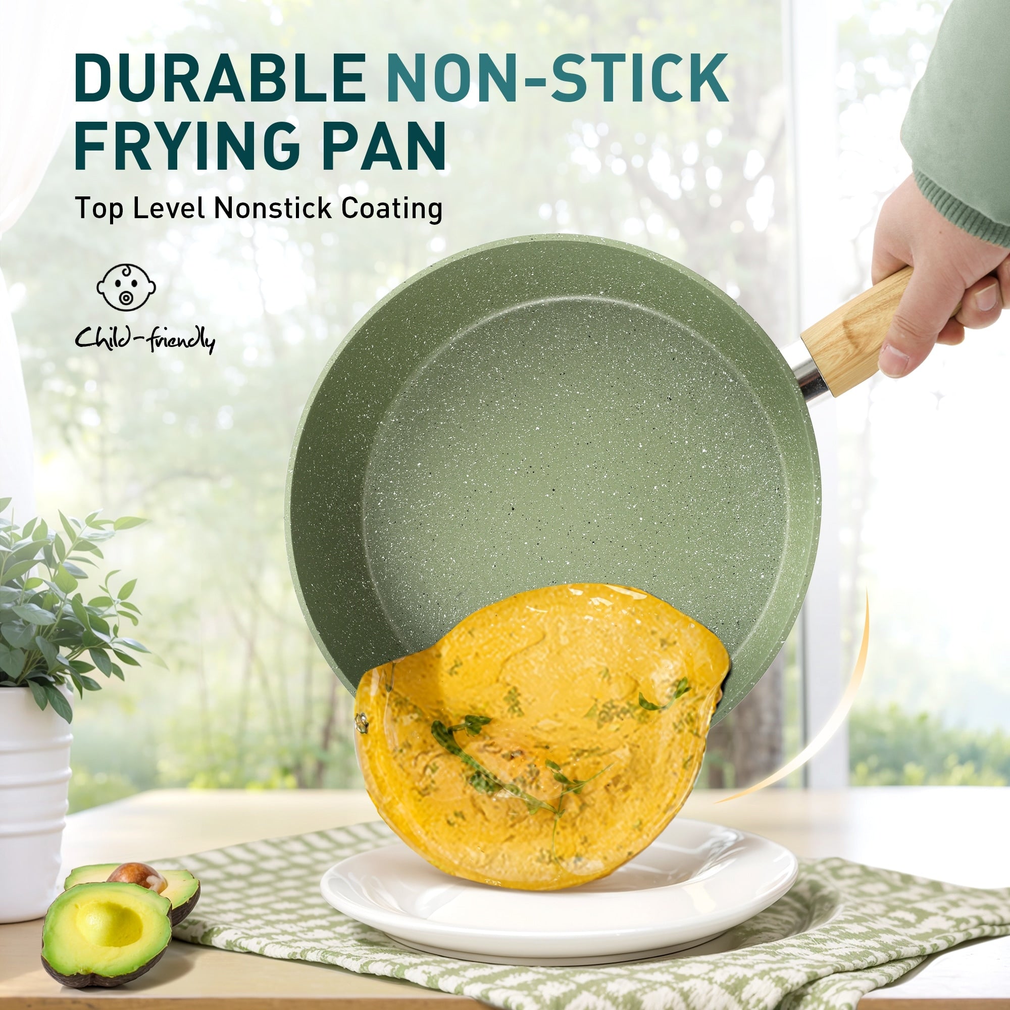 Batterie de cuisine antiadhésive, ensemble de 12 casseroles et poêles en granit