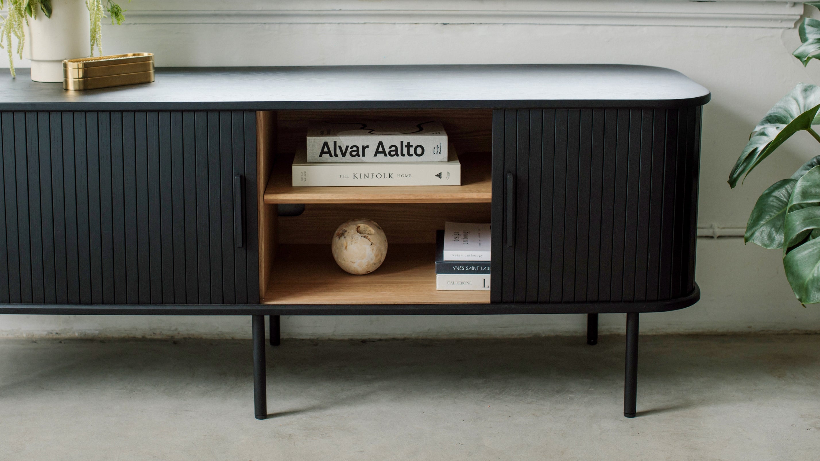 Meuble TV Easy Edge, chêne noir