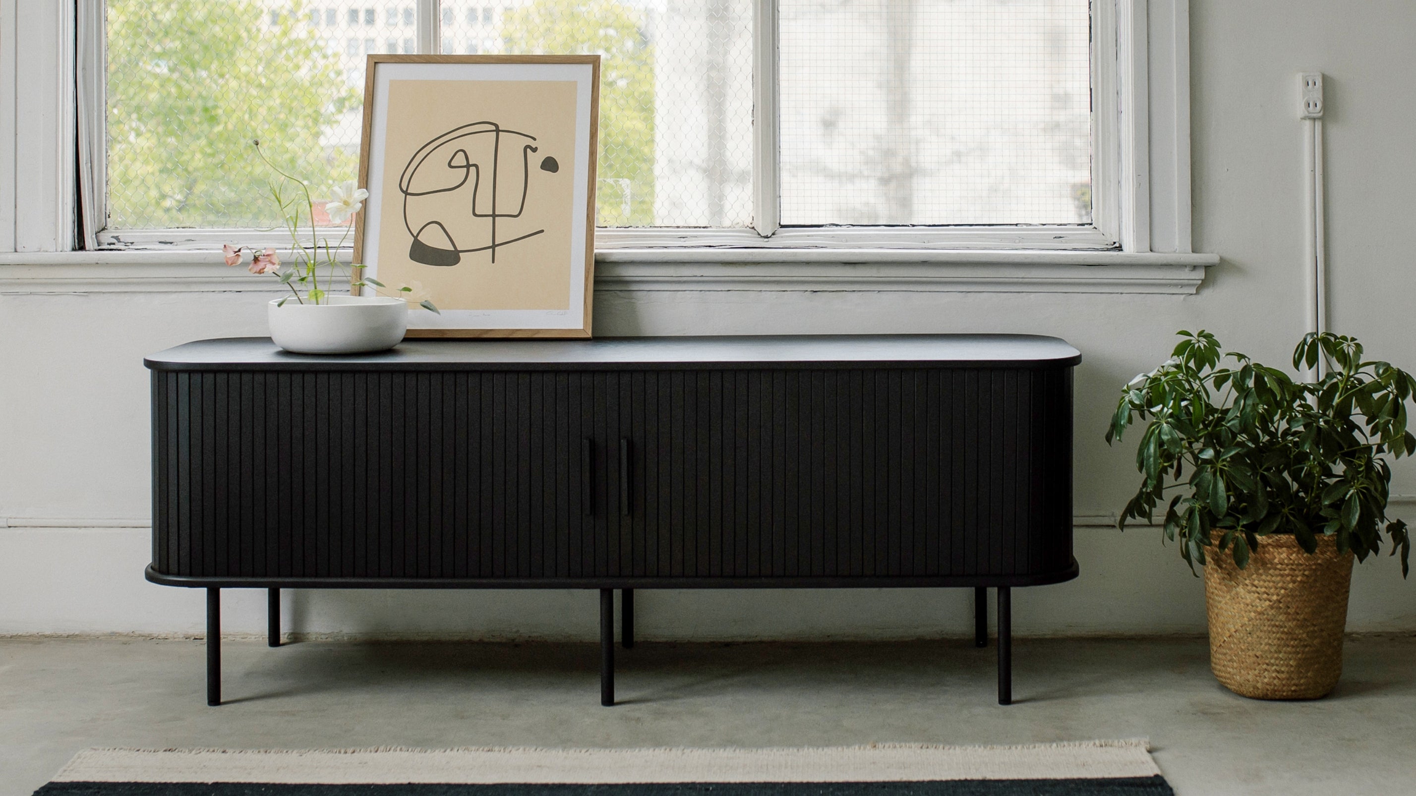 Meuble TV Easy Edge, chêne noir