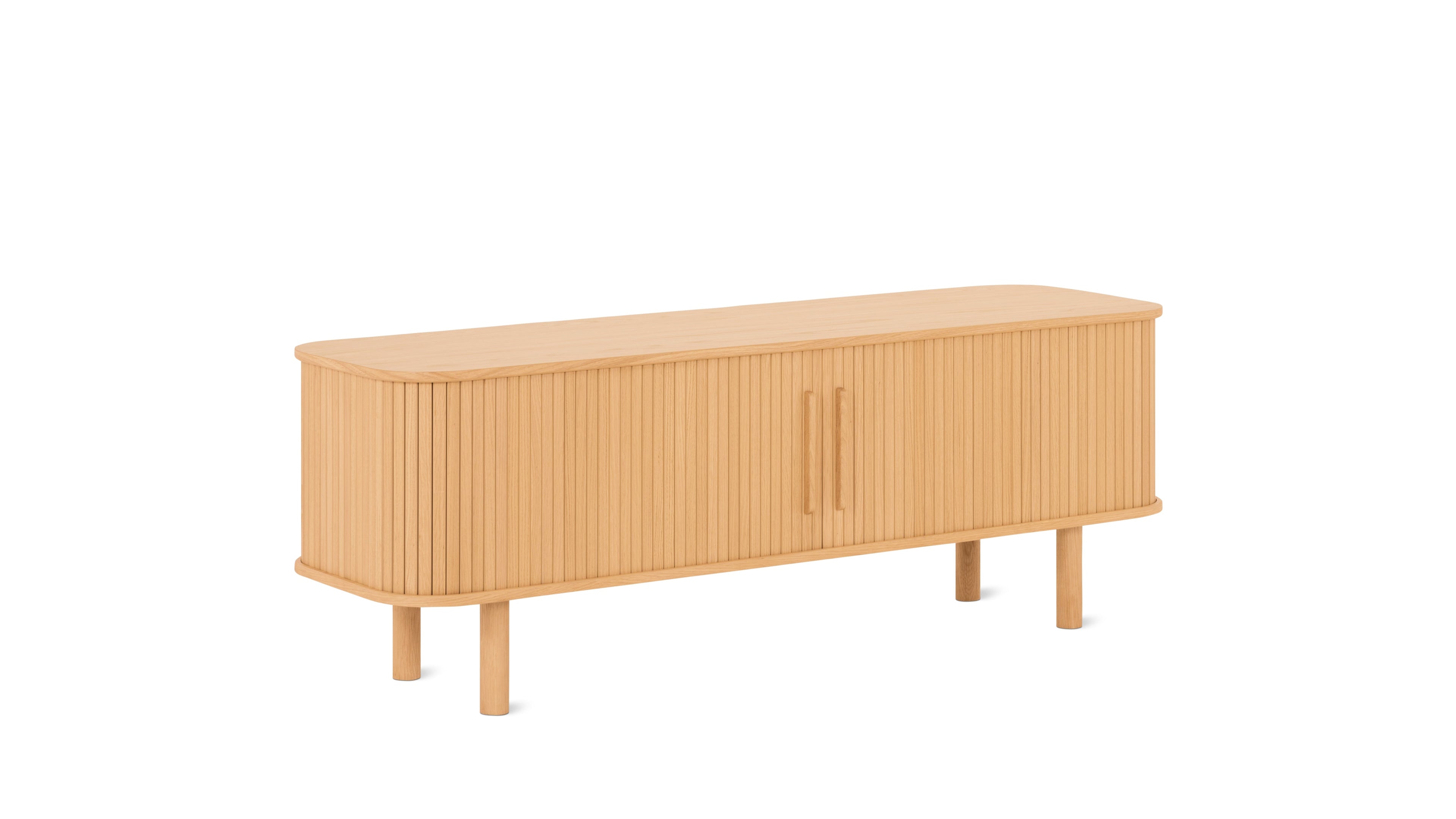 Meuble TV Easy Edge tout en bois, chêne blanc