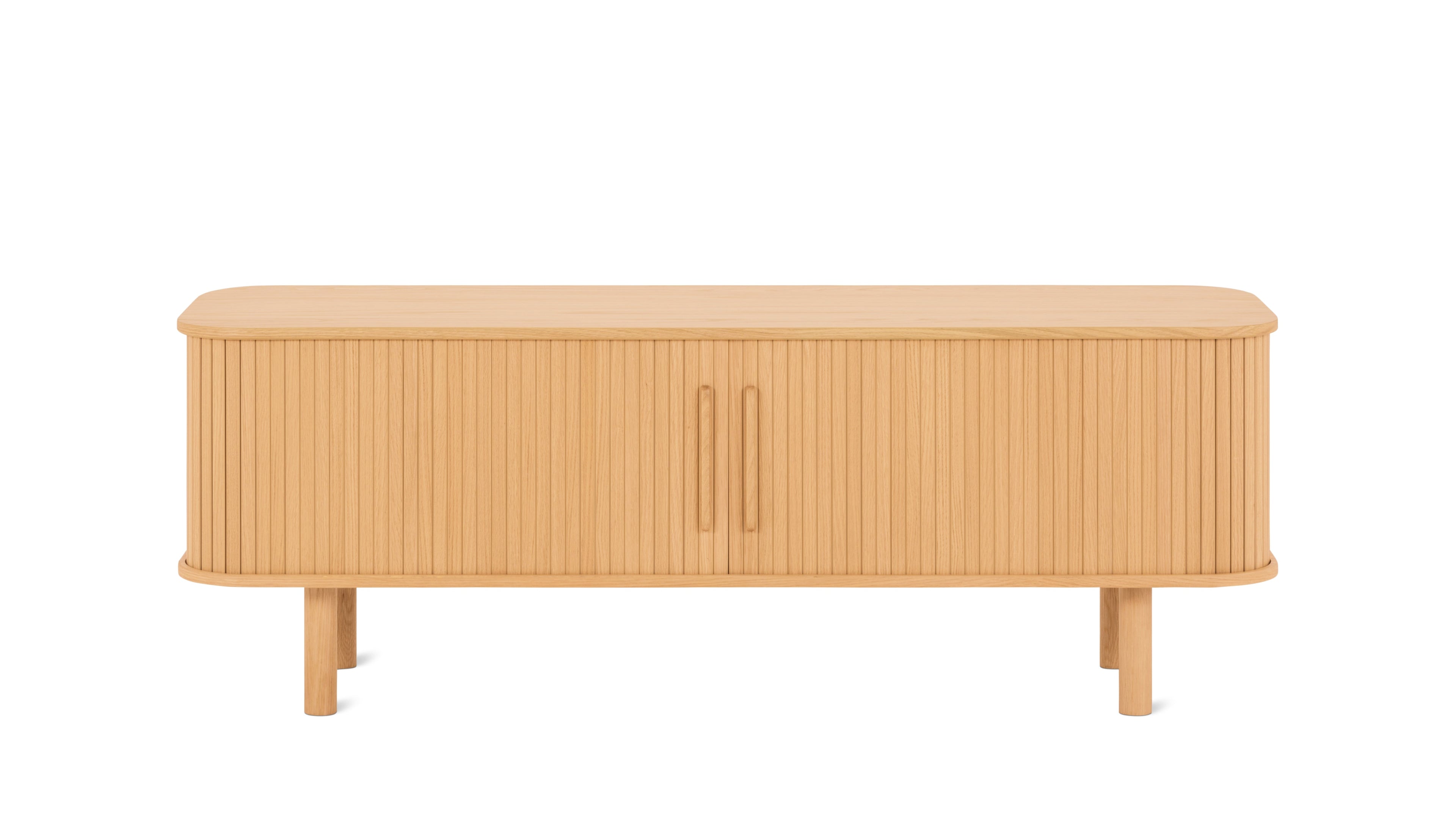 Meuble TV Easy Edge tout en bois, chêne blanc