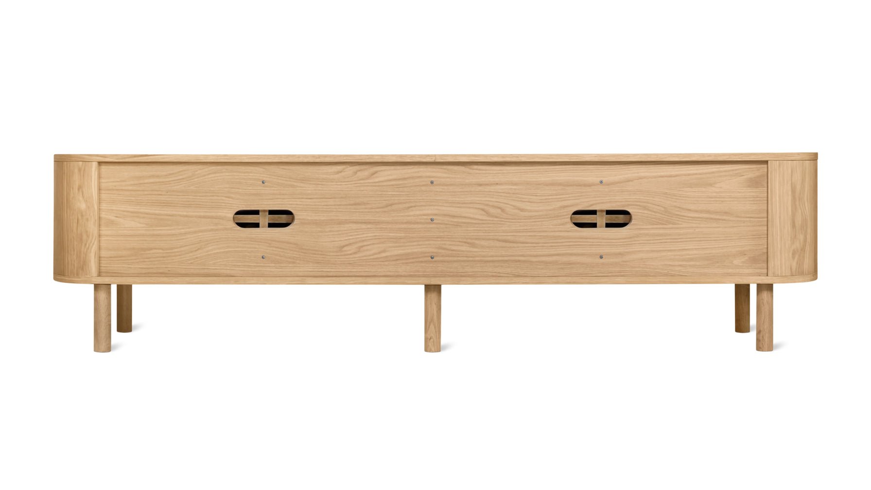 Meuble TV vitrine, chêne blanc