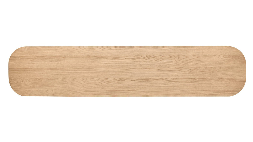 Meuble TV vitrine, chêne blanc