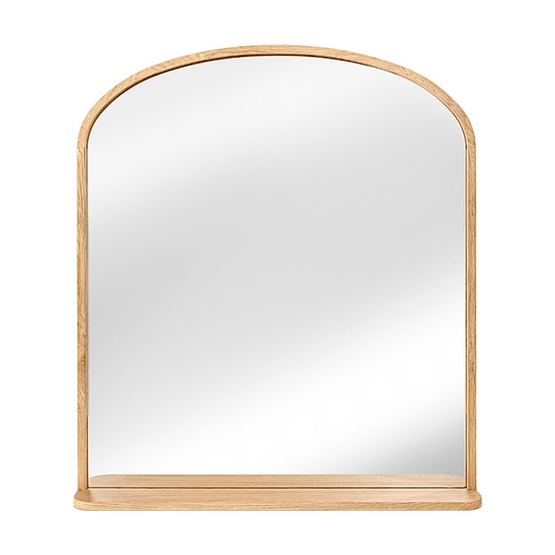 Miroir rond Go Round, chêne blanchi