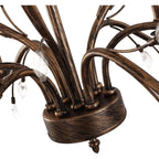 Lustre en cristal style bougie style rétro avec branches d'arbres