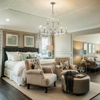 Lustre en cristal style bougie style rétro avec branches d'arbres