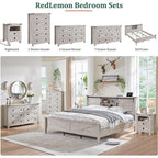 Commode 6 tiroirs style ferme, meuble TV en bois, commode