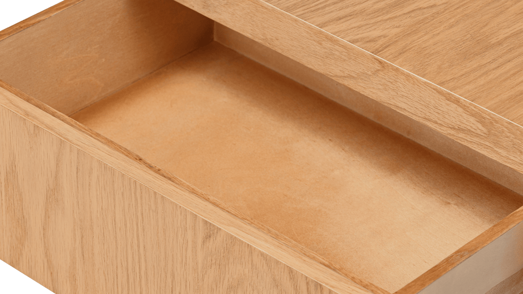 Table de chevet Form, chêne blanc