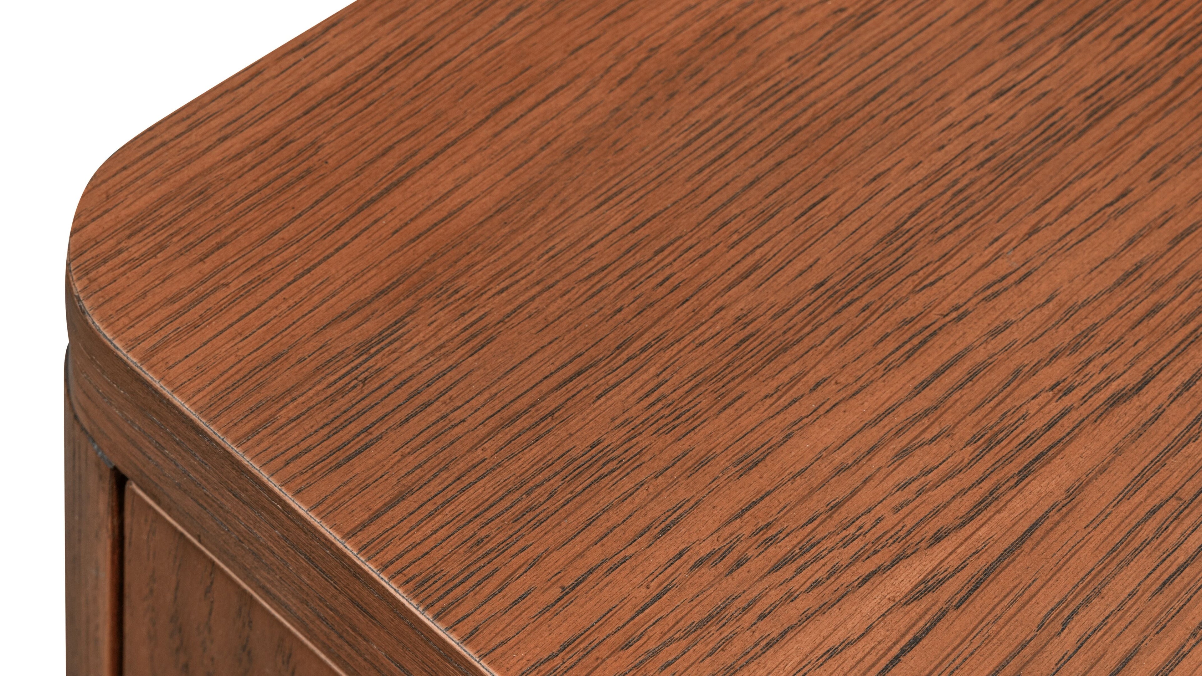 Table de chevet Form, noyer teinté