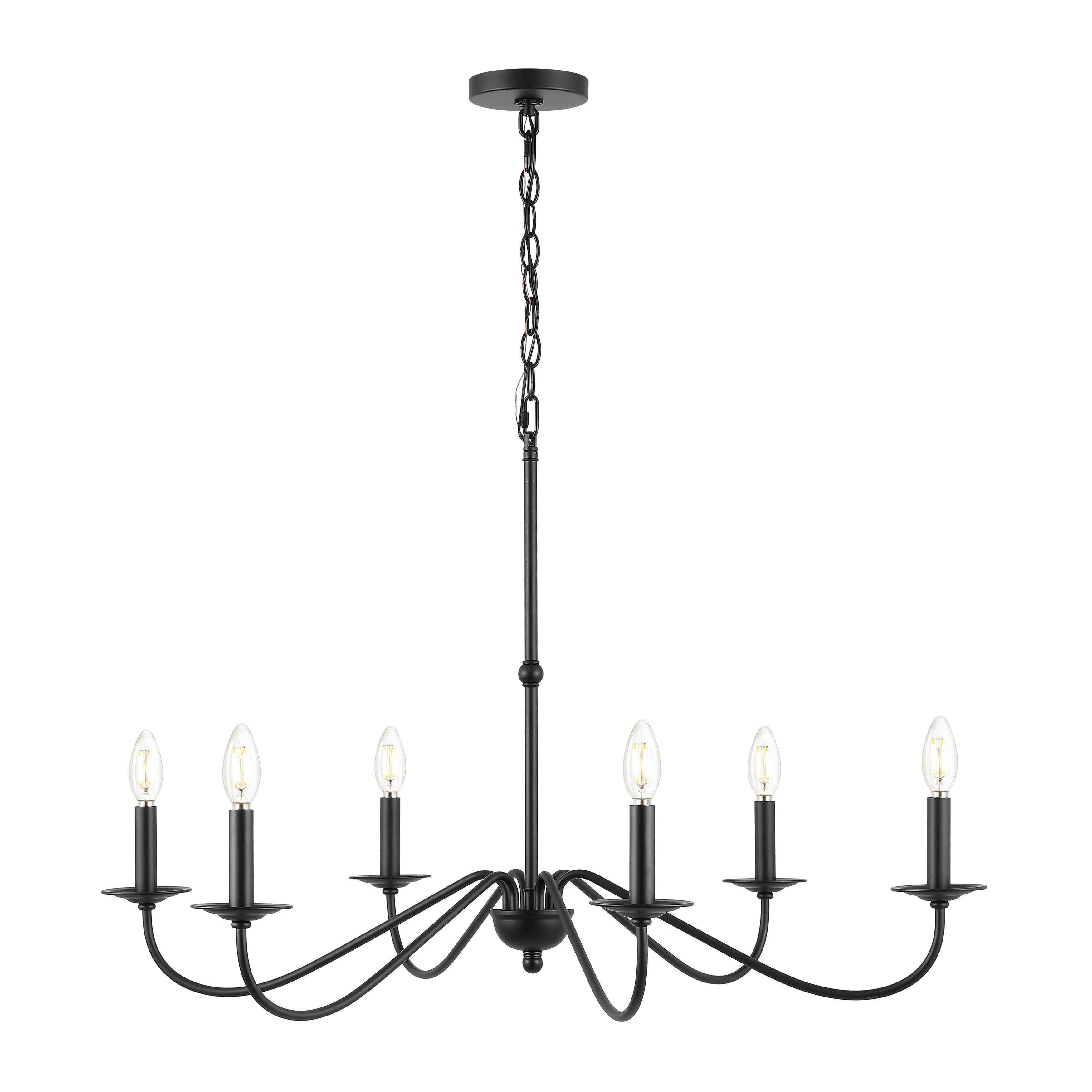 Lustre LED en fer à 6 lumières, 34,75 $, par JONATHAN Y