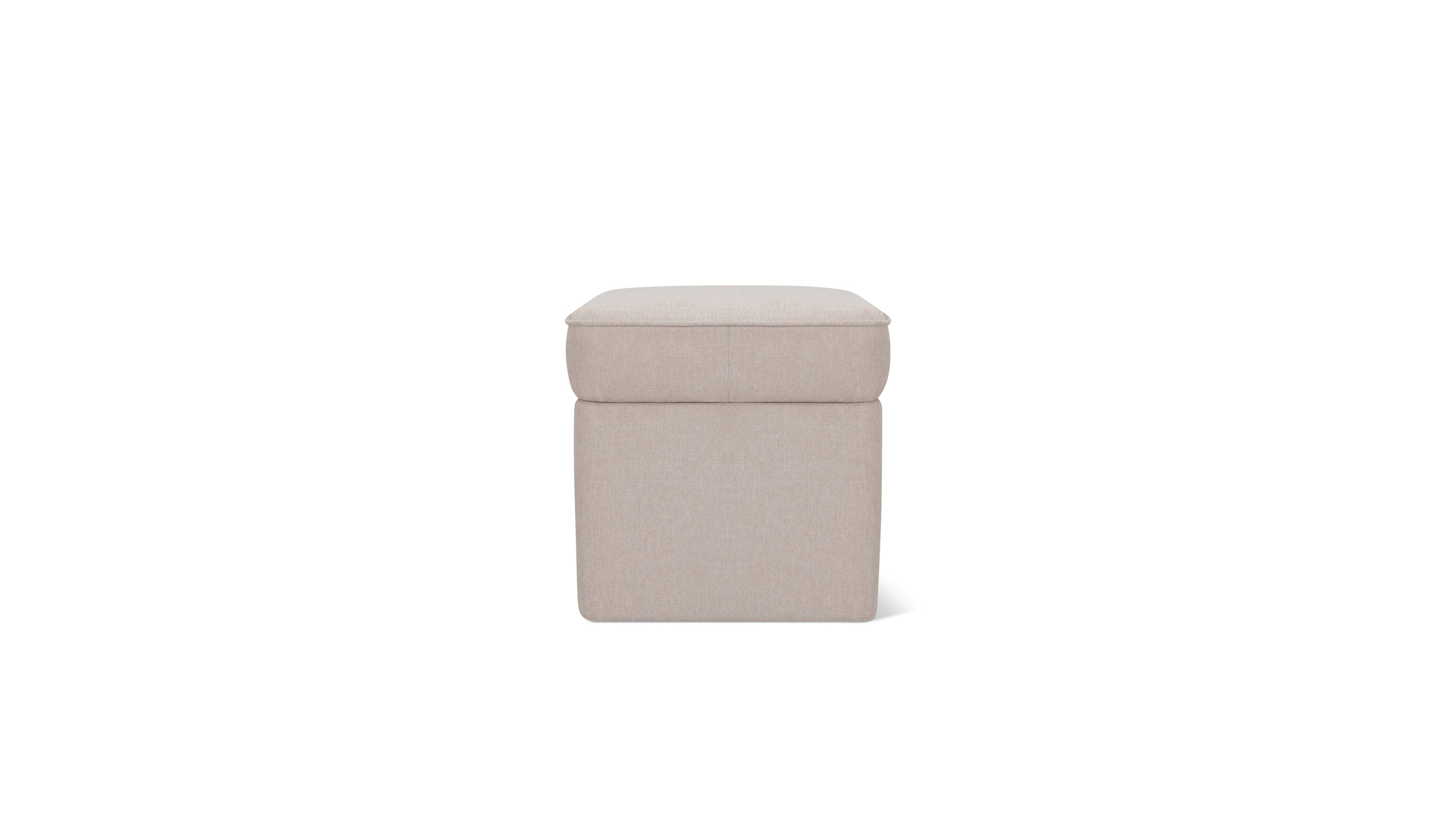 Pouf de rangement pour capsules, petit, couleur latte