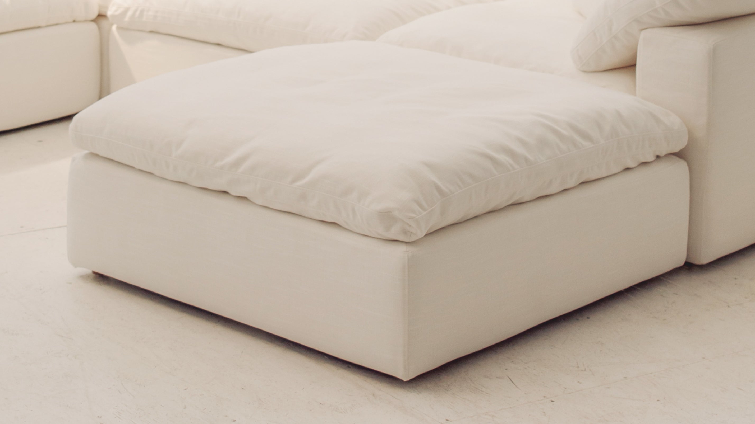 Pouf Movie Night™, grand modèle, lin crème