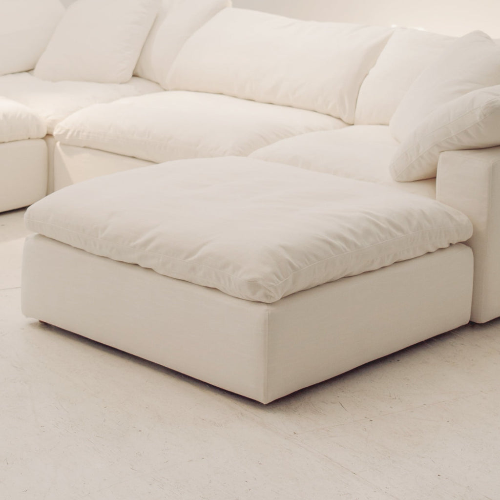 Pouf Movie Night™, grand modèle, lin crème