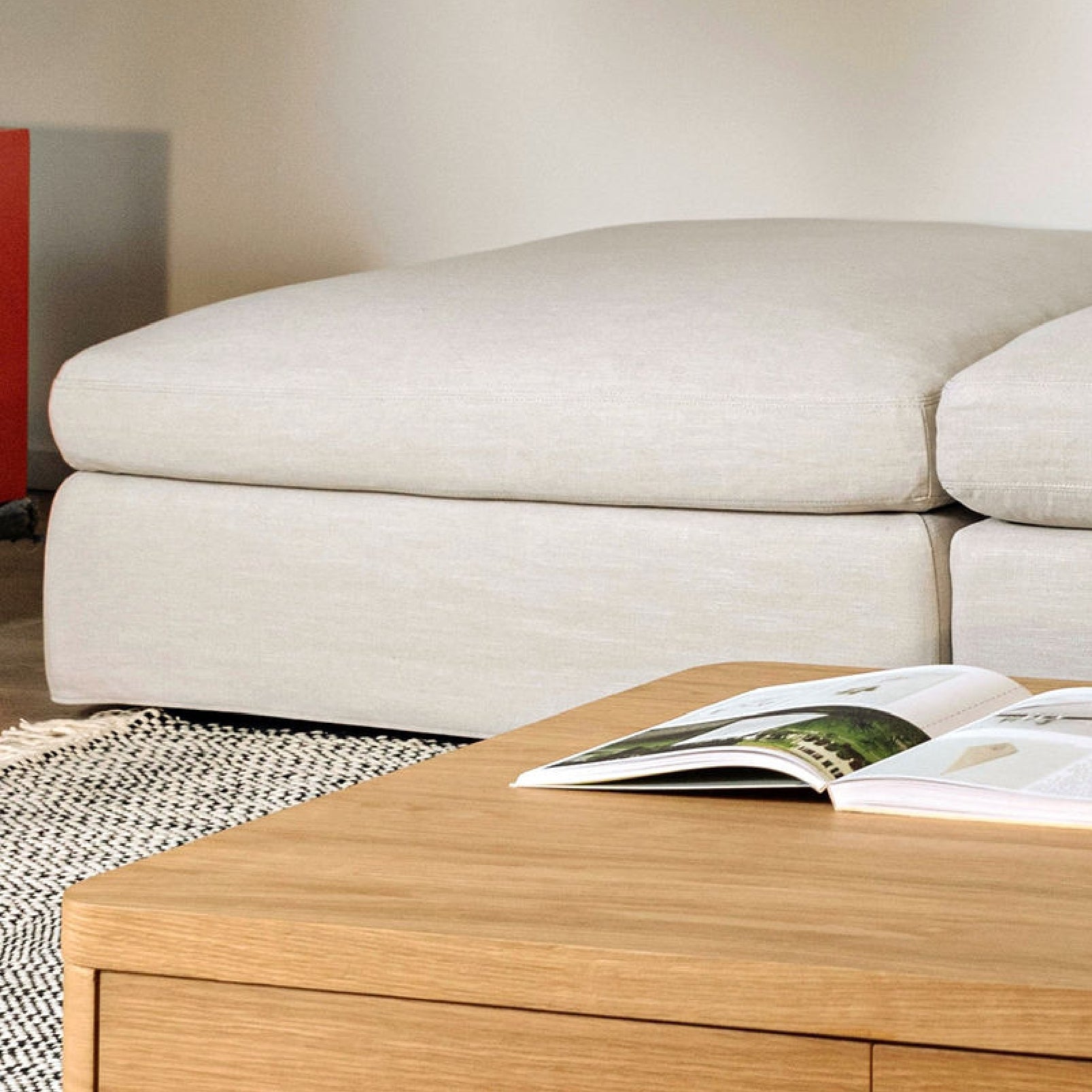 Pouf Get Together™, grand modèle, couleur argile