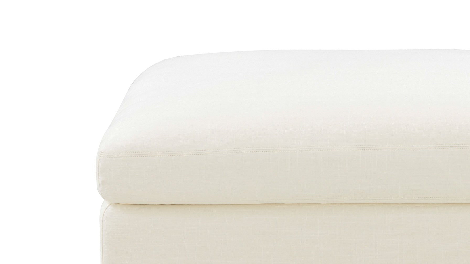 Pouf Get Together™, grand modèle, lin crème