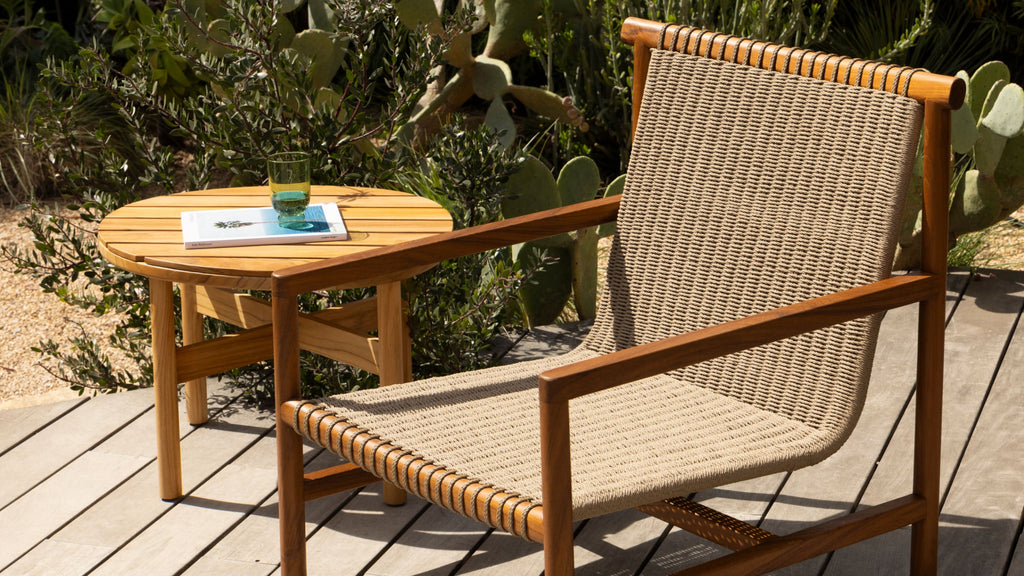 Table basse d'extérieur Table Talk, petite, en teck