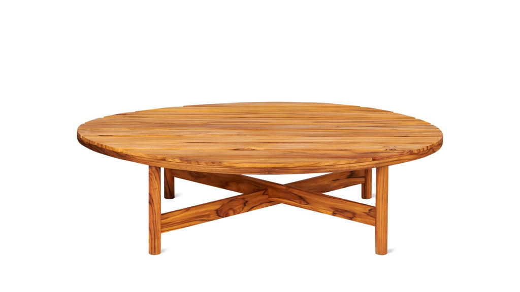 Table basse d'extérieur Table Talk, grand modèle, en teck