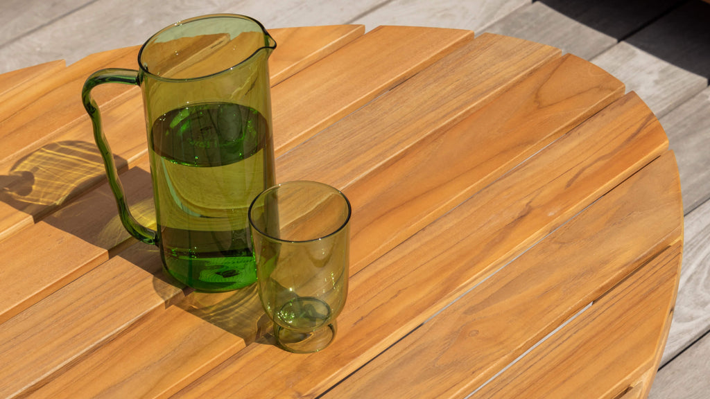 Table basse d'extérieur Table Talk, grand modèle, en teck