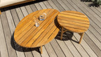 Table basse d'extérieur Table Talk, grand modèle, en teck
