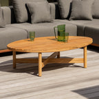 Table basse d'extérieur Table Talk, grand modèle, en teck