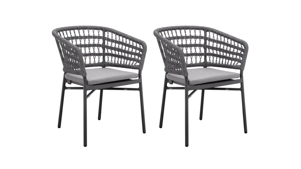 Chaises de jardin Take It Easy (lot de deux), couleur granit