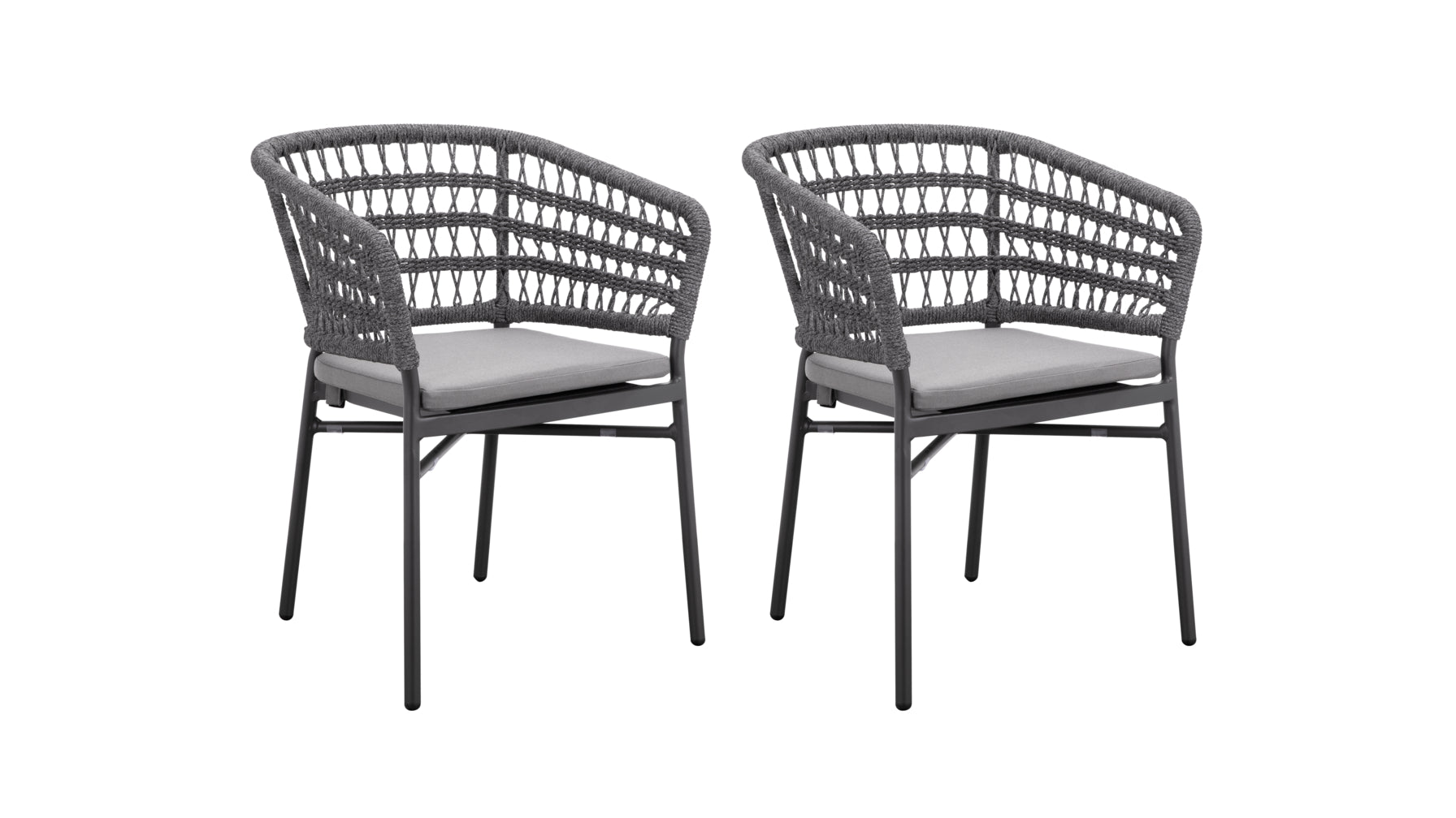 Chaises de jardin Take It Easy (lot de deux), couleur granit