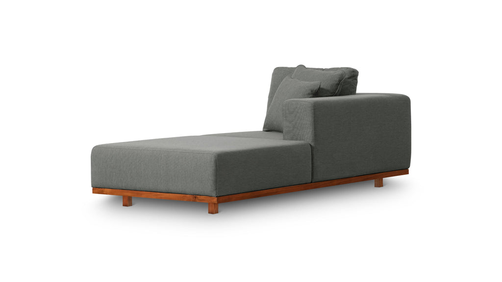 Chaise longue d'extérieur Sunny Days, orientée à droite, couleur poivre