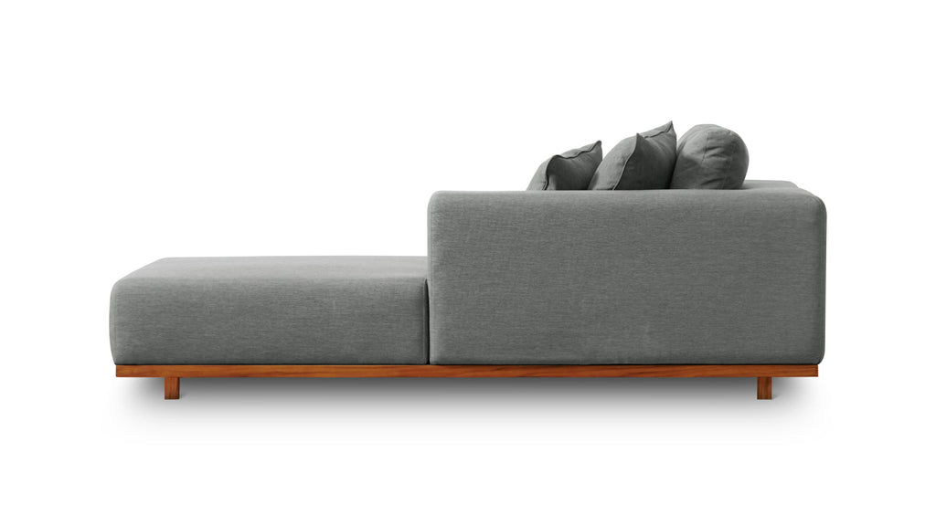 Chaise longue d'extérieur Sunny Days, orientée à droite, couleur poivre