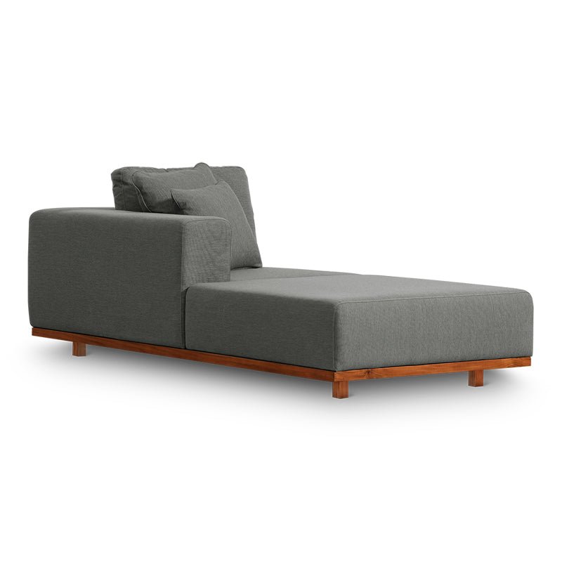 Chaise longue d'extérieur Sunny Days, orientée à gauche, couleur poivre