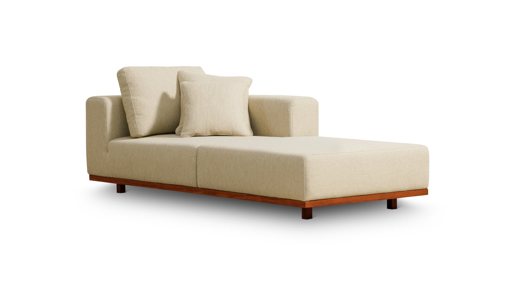 Chaise longue d'extérieur Sunny Days, orientée à droite, couleur sable