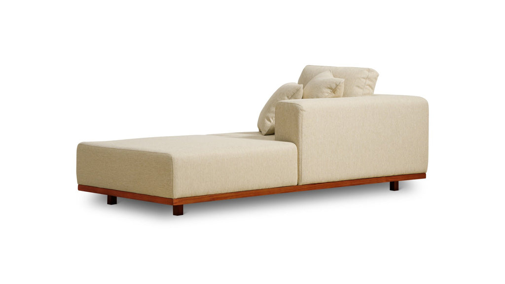 Chaise longue d'extérieur Sunny Days, orientée à droite, couleur sable