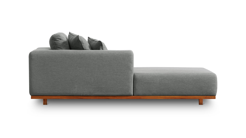 Chaise longue d'extérieur Sunny Days, orientée à gauche, couleur poivre