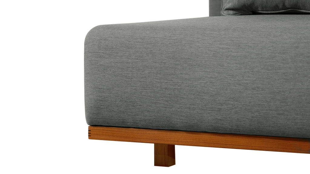 Chaise longue d'extérieur Sunny Days, orientée à gauche, couleur poivre