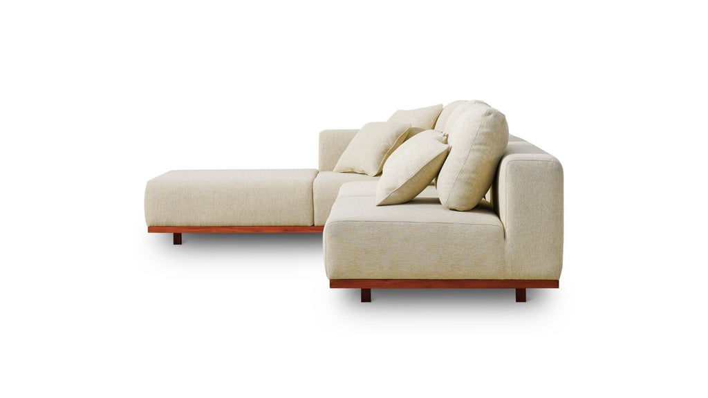 Canapé d'angle d'extérieur Sunny Days, orientation gauche, couleur sable