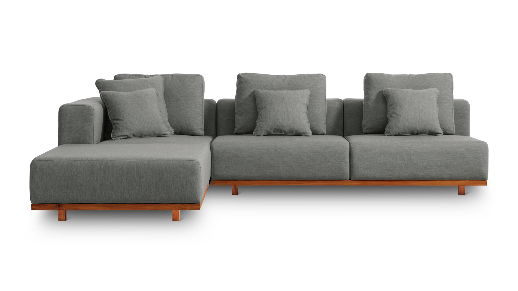 Canapé d'angle d'extérieur Sunny Days, orientation gauche, couleur poivre