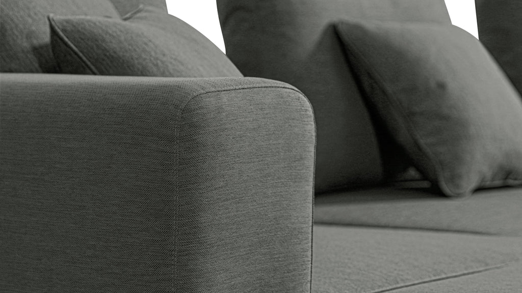 Canapé d'angle d'extérieur Sunny Days, orientation gauche, couleur poivre