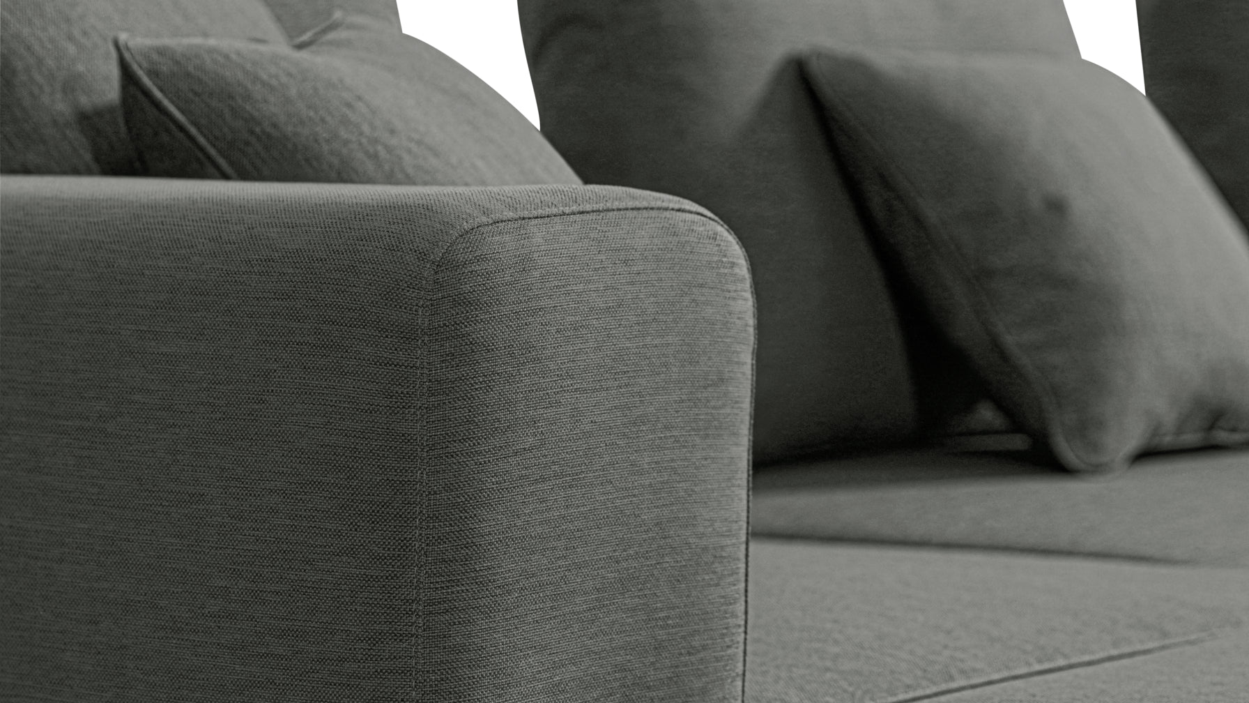 Canapé d'angle d'extérieur Sunny Days, orientation gauche, couleur poivre