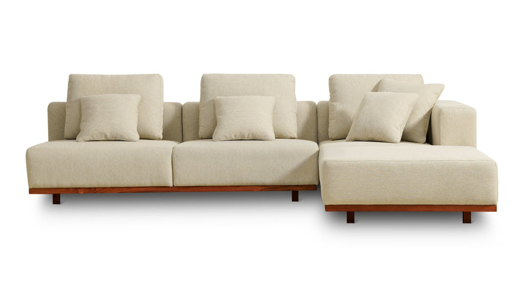 Canapé d'angle d'extérieur Sunny Days, orientation droite, couleur sable