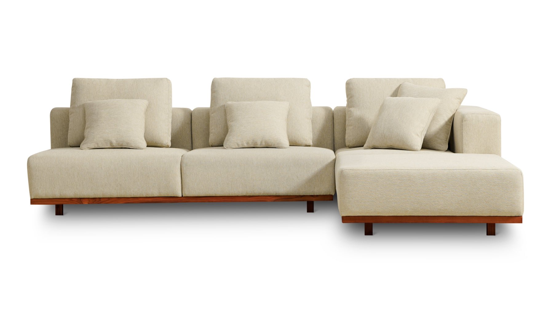 Canapé d'angle d'extérieur Sunny Days, orientation droite, couleur sable