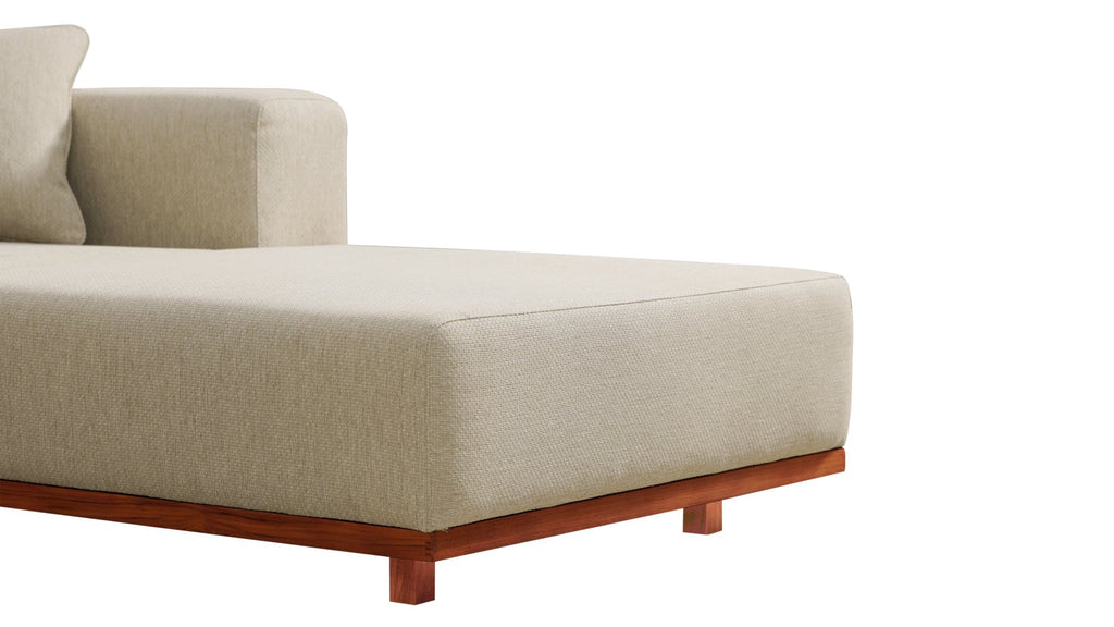 Canapé d'angle d'extérieur Sunny Days, orientation droite, couleur sable