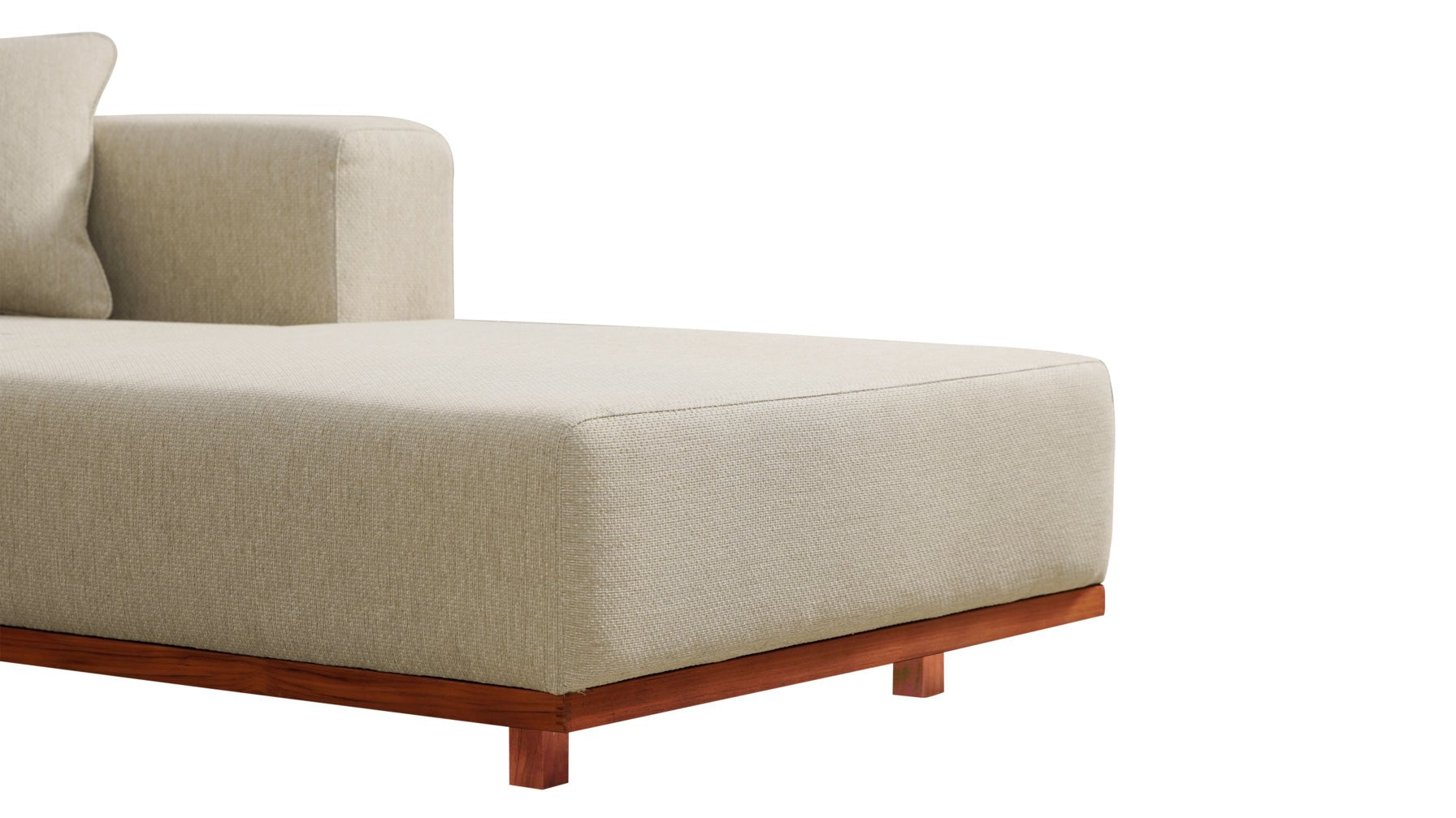 Canapé d'angle d'extérieur Sunny Days, orientation droite, couleur sable