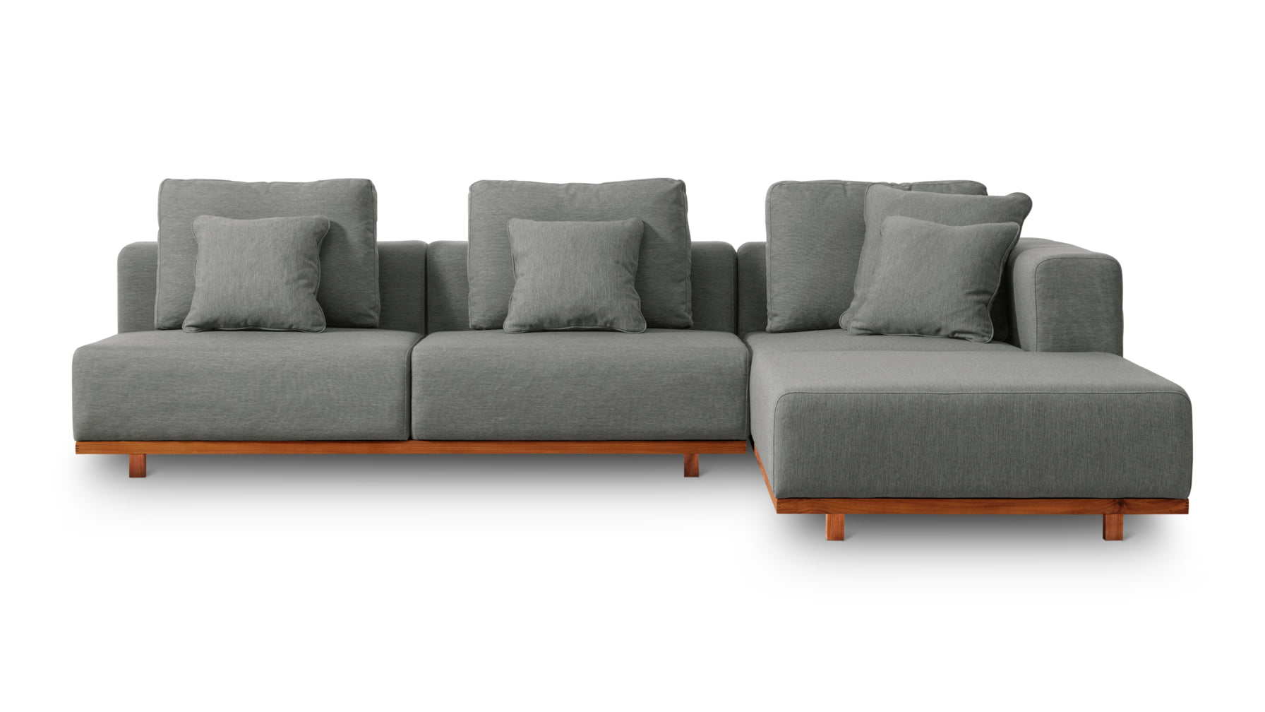 Canapé d'angle d'extérieur Sunny Days, orientation droite, couleur poivre