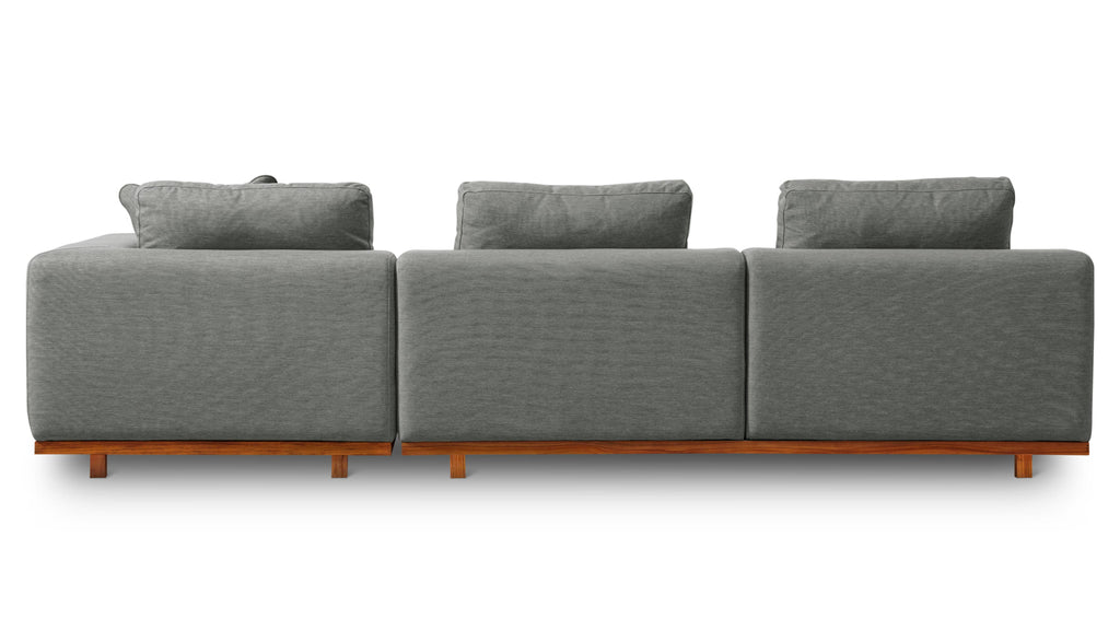 Canapé d'angle d'extérieur Sunny Days, orientation droite, couleur poivre