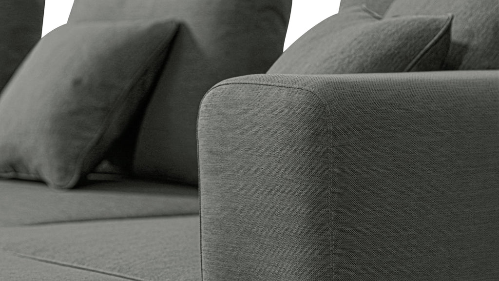 Canapé d'angle d'extérieur Sunny Days, orientation droite, couleur poivre