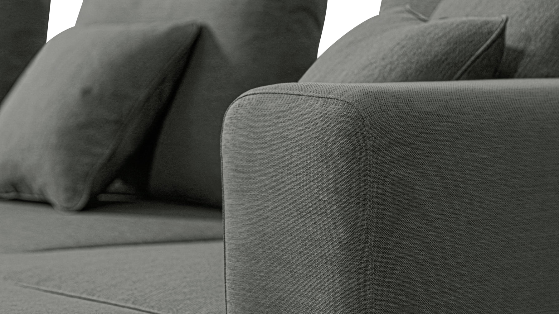 Canapé d'angle d'extérieur Sunny Days, orientation droite, couleur poivre