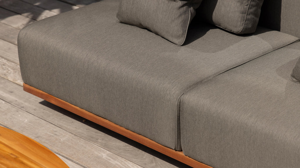 Canapé d'angle d'extérieur Sunny Days, orientation gauche, couleur poivre