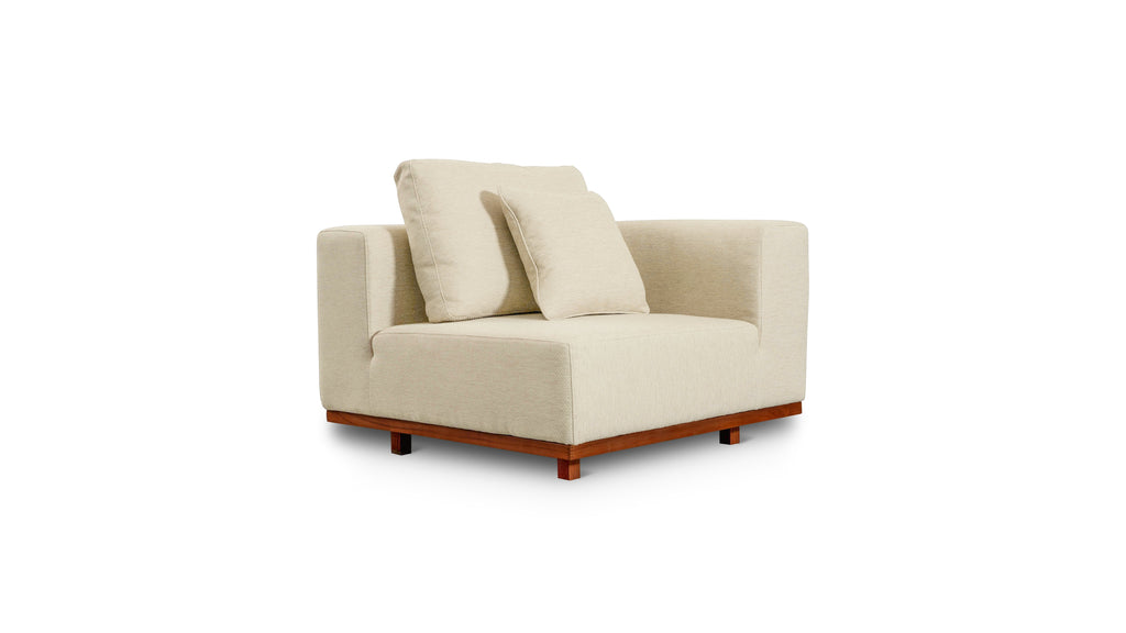 Fauteuil d'angle d'extérieur Sunny Days, couleur sable