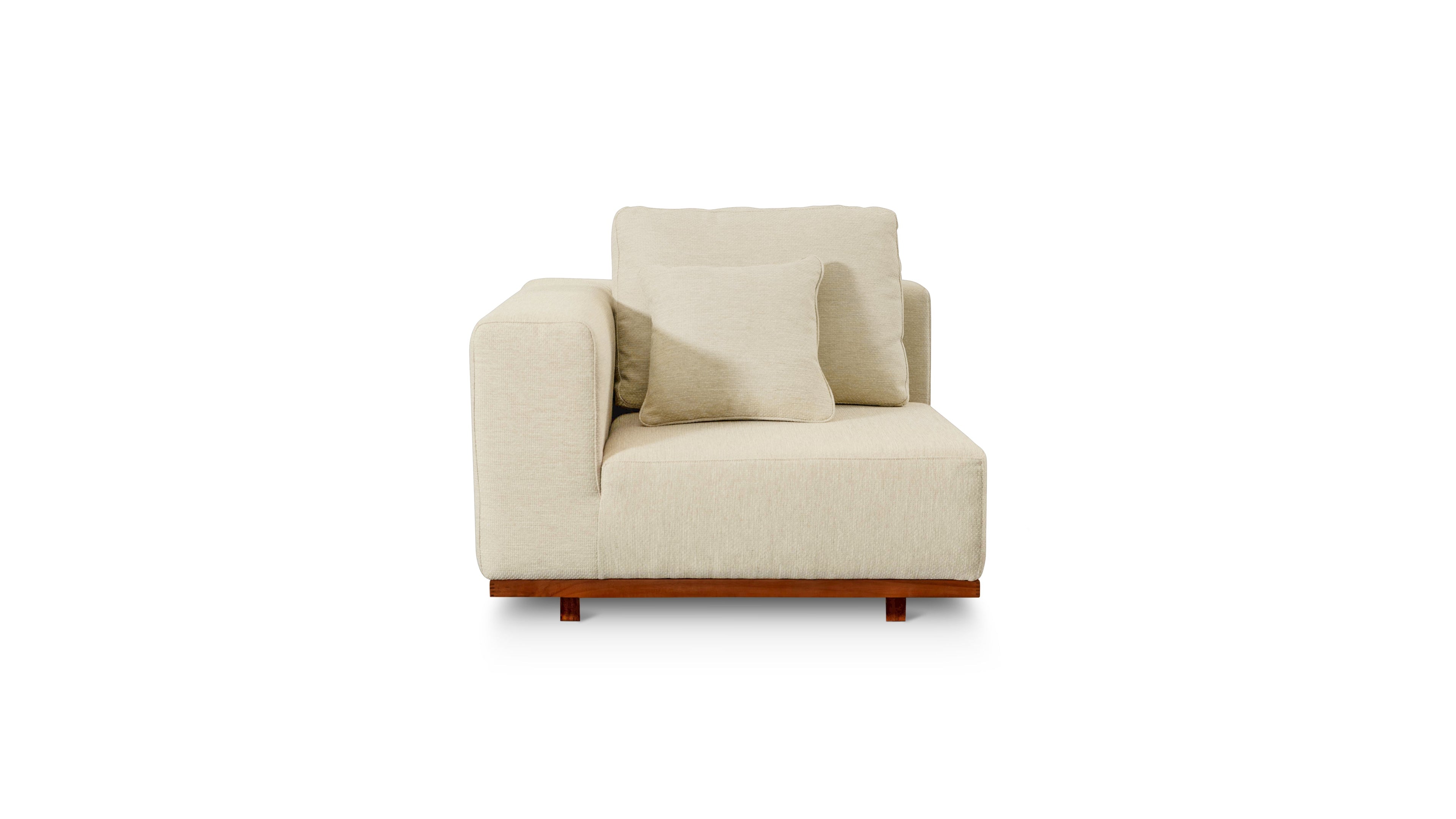Fauteuil d'angle d'extérieur Sunny Days, couleur sable